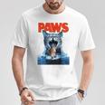 Paws Cat Lover ホラー映画 パロディ Tシャツ 面白い贈り物