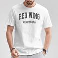 Red Wing ミネソタ Mn ヴィンテージ アスレチック スポーツデザイン Tシャツ 面白い贈り物