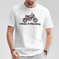 I Ride A Monkey オートバイミニバイクまたはピットバイク Tシャツ 面白い贈り物