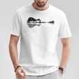 Rock Music Guitarra De La Madera Música Naturaleza Guitarra Camiseta unisex Regalos divertidos