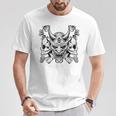 Samurái Máscara De Hannya Oni Japón Anime Camiseta unisex Regalos divertidos