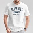 Scarsdale New York Ny ビンテージスポーツデザイン ネイビー Tシャツ 面白い贈り物