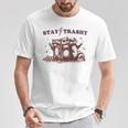 Stay Trashy Raccoon Opossum Tシャツ 面白い贈り物