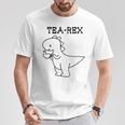 Tea-Rex おもしろドリンクグラフィック Tシャツ 面白い贈り物