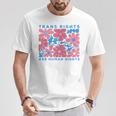 Trans Rights Are Human Rights Floral Lgbtq Pride Transgender T-Shirt Unique Gifts