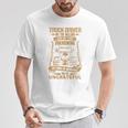 Truck Drivers Fun Truckers トラッキング スカル バックサイド 長袖tシャツ Tシャツ 面白い贈り物