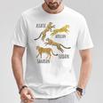 Type Of Cheetahs Breeds Collection、チータープリント、ビッグキャット Tシャツ 面白い贈り物