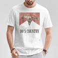 Vintage Western Bull Skull Raised On 90'S Country Music T-Shirt Personalized Gifts