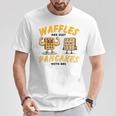 Waffles Are Just Pancakes With Abs Breakfast ワッフル愛好家 Tシャツ 面白い贈り物