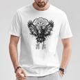 Walhalla Raven Odins ルーンズ ノルディック コンパス バイキング 長袖tシャツ Tシャツ 面白い贈り物