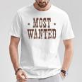 Most Wanted Western Rodeo Bachelorette Party Cowgirl T-Shirt Personalized Gifts