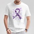 I Wear Purple For Myself Support Lupus Awareness Day Ribbon T-Shirt Personalized Gifts