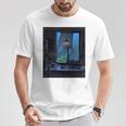Window Light & Forestiew長袖フォトtシャツ 癒し・インテリア系アート-ユニセックスデザイン 長袖tシャツ Tシャツ 面白い贈り物
