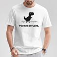 You Are Offline T-Rex 恐竜のラン ピクセルアート 恐竜ゲーム Tシャツ 面白い贈り物