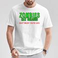 Zombies Eat Brains Don't Worry You'reafe Tシャツ 面白い贈り物