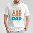 かっこいい猫お父さん面白い猫好きの男性 長袖tシャツ Tシャツ 面白い贈り物