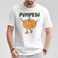 かぼちゃ Pumpkin キャラクター 顔 イラスト かわいい おもしろ シンプル ゆるい 野菜 ゆるキャラ Tシャツ 面白い贈り物