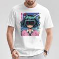 かわいいアニメの女の子 長袖tシャツ Tシャツ 面白い贈り物
