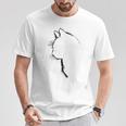 かわいい猫のシルエット Tシャツ 面白い贈り物