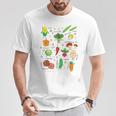 かわいい野菜 かわいい野菜 ヘルシーフード 食べる ビーガン Tシャツ 面白い贈り物