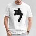 かわいい黒猫tシャツ ユニセックス Tシャツ 面白い贈り物
