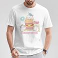 まるもふびより ハンバーガー Tシャツ 面白い贈り物