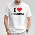 アイハート 糸島 Japan Love 日本土産 Tシャツ 面白い贈り物