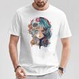 アニメ 漫画 モチーフ カラフル イラスト アニメ Tシャツ 面白い贈り物