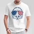 アメリカン・イーグル アメリカ国旗 7月4日 愛国 Tシャツ 面白い贈り物