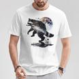 アライグマ アニマルモチーフ ムーンアート アニマルプリント アライグマ Tシャツ 面白い贈り物