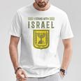 イスラエルシャツ サポート イスラエルスタンド イスラエル国旗付き Tシャツ 面白い贈り物