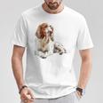 イングリッシュセッター 犬 モチーフ ペット アートワーク イングリッシュセッター Tシャツ 面白い贈り物