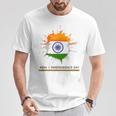 インド独立記念日 1947年8月15日 インド国旗 愛国心 Tシャツ 面白い贈り物
