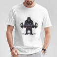 ウェイトリフティング 筋トレ バーベル やる気がないなら家に帰れ ゴリラ Tシャツ 面白い贈り物