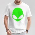 エイリアンヘッド グリーンフェイス ファニービリーブ Ufo ヒューマンコスチューム Edm 長袖tシャツ Tシャツ 面白い贈り物