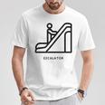 エスカレーター Tシャツ 面白い贈り物