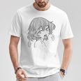 エッチ変態シャツ オタクガール ワイフアヘ顔 快感 Tシャツ 面白い贈り物