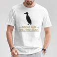 オオウミガラスは再び復活する 絶滅した飛べない鳥ペンギン Tシャツ 面白い贈り物