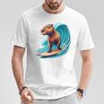 カッコイイ カピバラ サーファー サーフボード サーフィン メンズ レディース キッズ キャピー Tシャツ 面白い贈り物