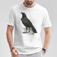 カラス ビンテージ イラスト カラス Tシャツ 面白い贈り物