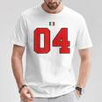 カレッジ 04 ナンバー スタイル ヴィンテージ イタリア国旗 Tシャツ 面白い贈り物