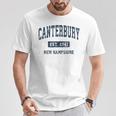 カンタベリー ニューハンプシャー州 ニューハンプシャービンテージアスレチックスポーツデザイン Tシャツ 面白い贈り物