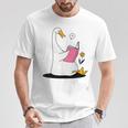 ガチョウ 読書本 ジョーク 面白い アヒル 愚かなしゃれ 読者 ユーモア Tシャツ 面白い贈り物