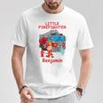 キッズ 消防署の消防車 小さな消防士ベンジャミン Tシャツ 面白い贈り物