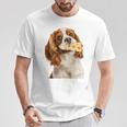 キャバリア・キング・チャールズ・スパニエル・チーズ・ドッグキャバリアー 長袖tシャツ Tシャツ 面白い贈り物