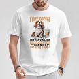 キャバリア・キング・チャールズ・スパニエル犬種 I Like Coffee My Tシャツ 面白い贈り物