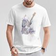 ギターを弾く猫 ネコ おもしろ かわいい ロック おしゃれ Tシャツ 面白い贈り物