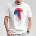 クラゲ 幾何学模様 動物 抽象 カラフル アート クラゲ Tシャツ 面白い贈り物