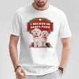 クリスマス デコレーション 犬 マルチーズ Tシャツ 面白い贈り物