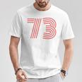 クールレトロライティングジャージ、背番号73 1973 Tシャツ 面白い贈り物